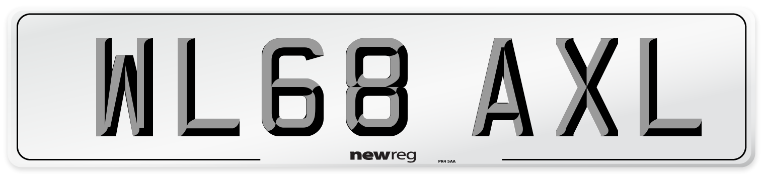 WL68 AXL Number Plate from New Reg